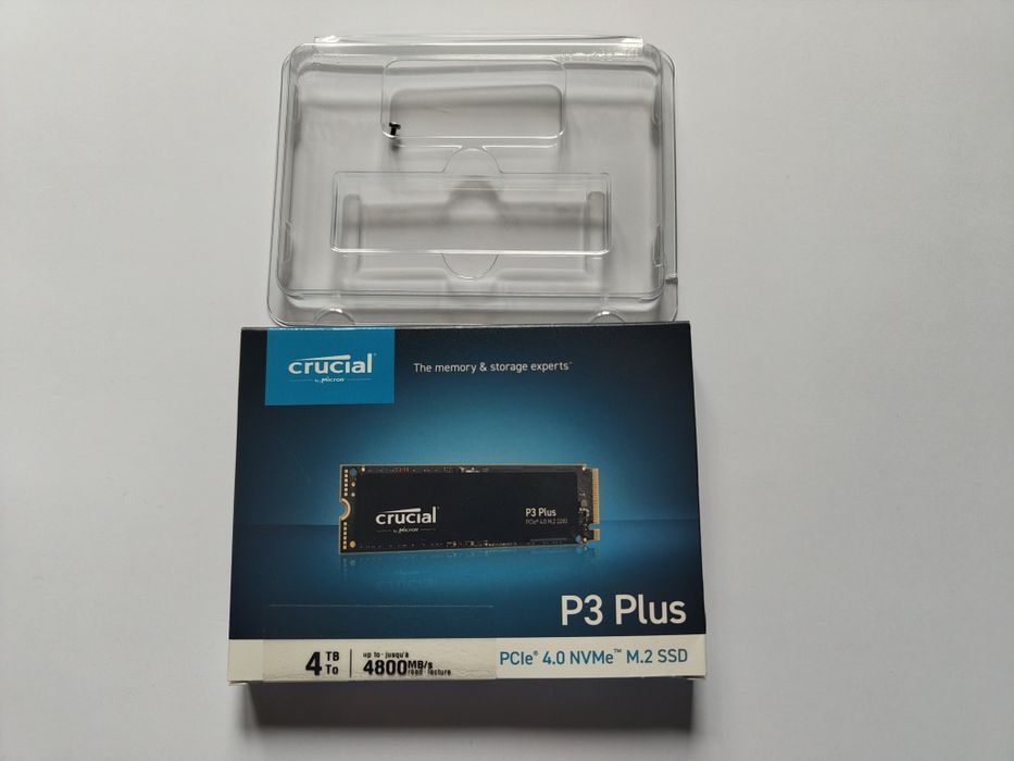 SSD CRUCIAL P3 Plus 4 TB, na gwarancji, używany
