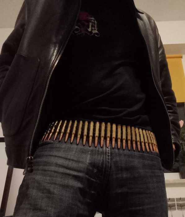 Pas z nabojami rockowy, metalowy Bullet Belt
