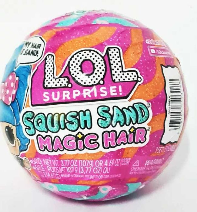 lol SURPRISE SQUISH SAND MAGIC hair laleczka kula