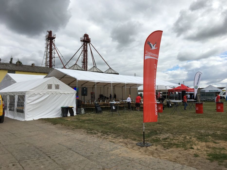 Namiot bankietowy 320 m2, grill, zestawy biesiadne, nalewak do piwa