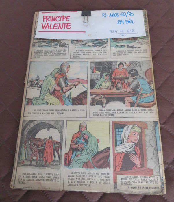 BD - Principe VALENTE/Páginas do Jornal PJ (Anos 60 / 70) - com OFERTA