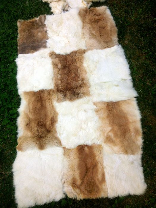 Peles de coelho naturais