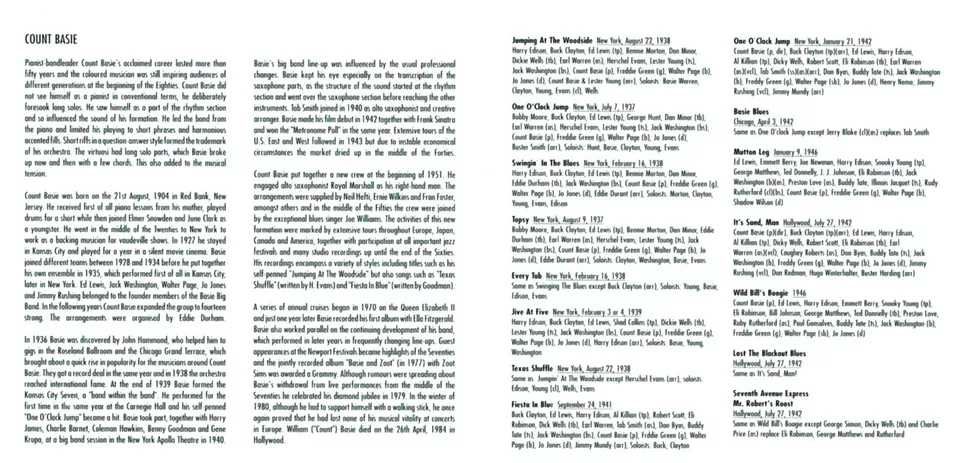 Cunt Basie BEST OF CD + MINT - 2003