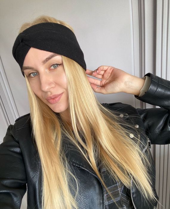 Повязка чалма ангора рубчик тепла теплая