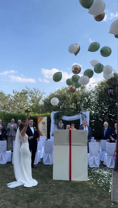 Balonowy prezent, pudło z balonami na ślub, wesele, komunie!