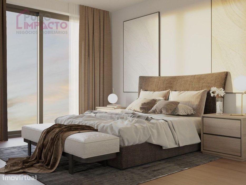 NOVO T3 1º andar Sul/Poente com varanda e vista mar em Espinho