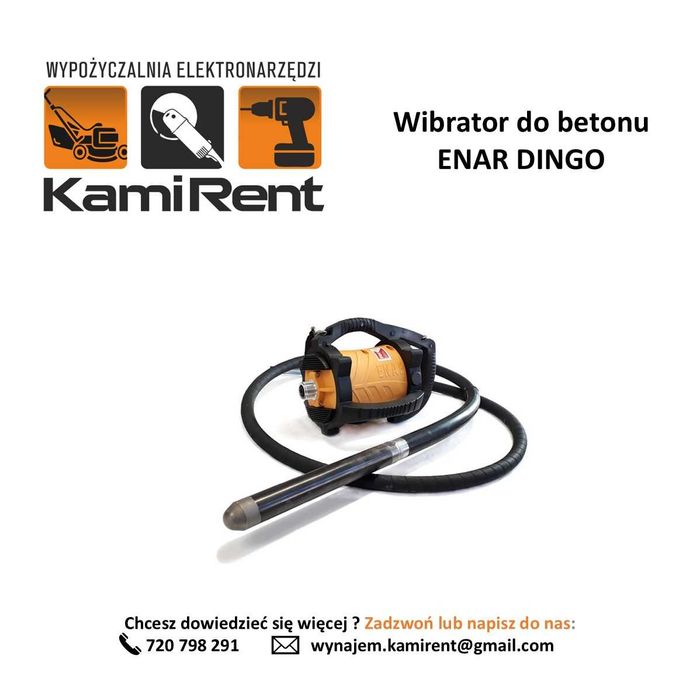 Wynajem Wibrator do betonu zacieraczka listwa wibracyjna Wypożyczalnia