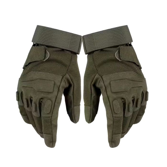 Тактичні перчатки зелені хакі
