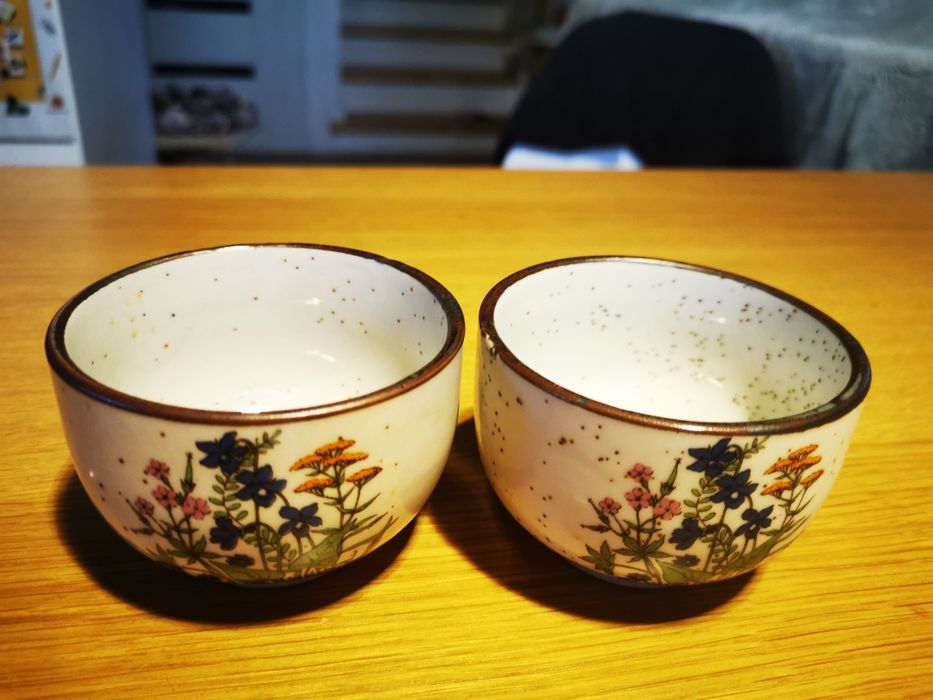 dwie piękne stare FILIŻANKI ceramiczne lata 60 retro prl