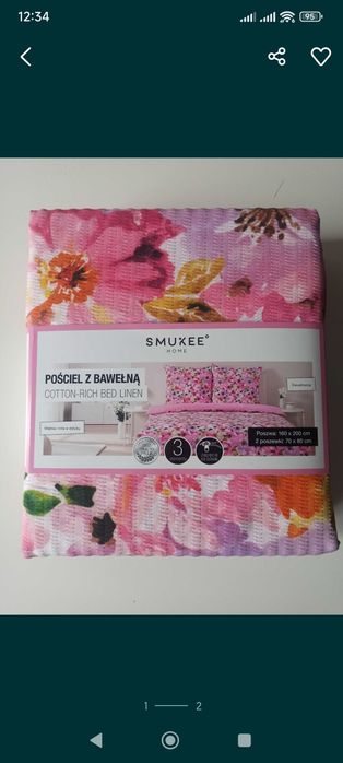 KOMPLET Pościeli 160x200+2Poszewki 100% Bawełna