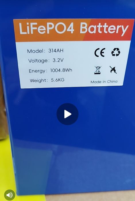 Нові акумулятори LiFePo4 EVE 314ah, липень 25рік, резервне живлення