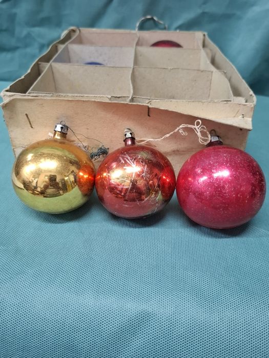 Bombki Bożonarodzeniowe 6szt prl