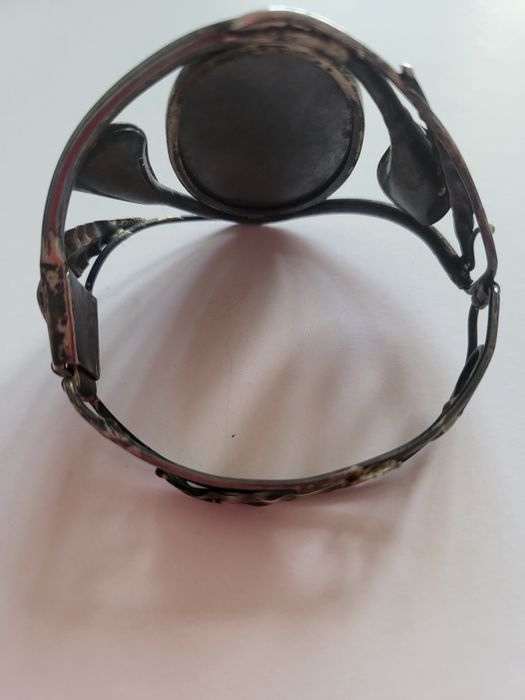 Srebrna bransoletka z hematytem