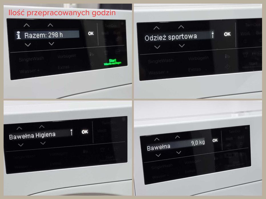 Pralka Miele W1 WSI 863 WCS, PWash, TDos, 9kg, SingleWash. Jak nowa