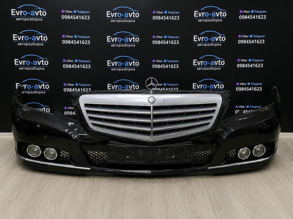 Бампер передній Mercedes W212 S212 2009-2013 в зборі чорний 197 оригінал / Бампер передний Мерседес W212