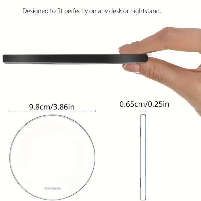 Bezprzewodowa ładowarka indukcyjna Fast Charger K6 USB-C z diodą LED