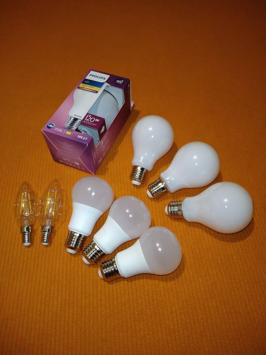 Żarówki Philips LED E27 i E14 – 9 szt. – 13 W, 7,5 W, 2 W + SceneSwitch