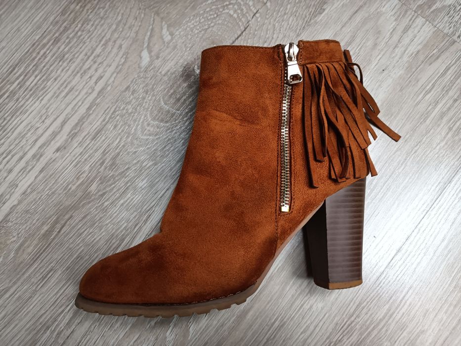 Botki eko skóra camel 38