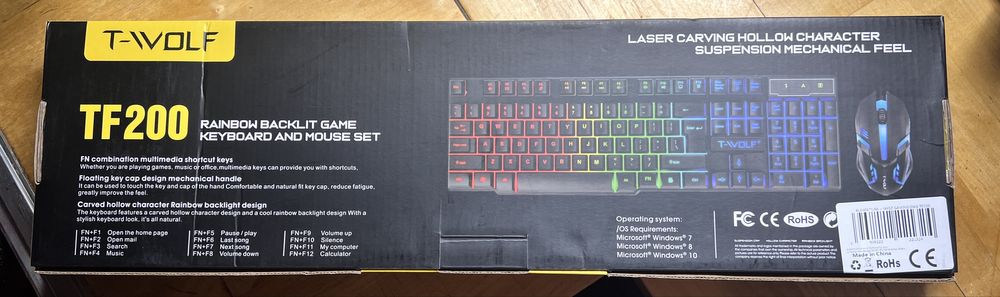 Gamingowa Klawiatura i Myszka RGB