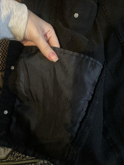 Джинсовка черно серая .