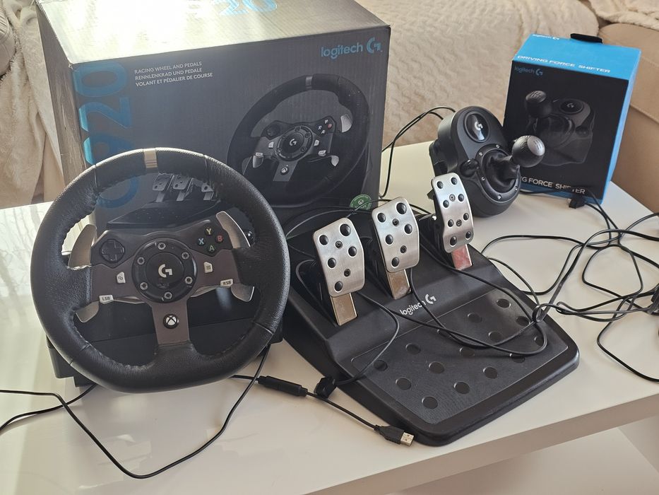Kierownica Logitech g920 + shifter Czermin • OLX.pl