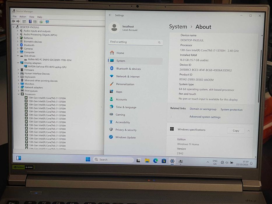 Predator Triton 14 i7-13700H RTX 4070 14''WQXGA 165Hz 16GB 1TB SSD W11