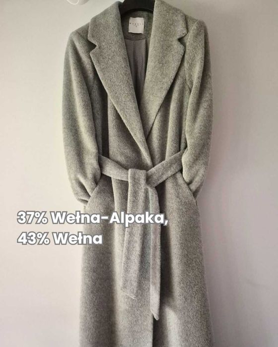 Wełniany płaszcz damski firmy Makalu
