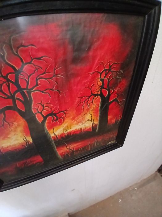 Pintura emoldurada