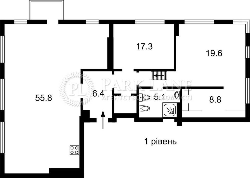Без% Файна Таун 4к квартира з терасою та частковим ремонтом ТОРГ 192м2