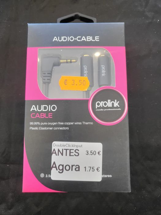 Cabos de áudio novos