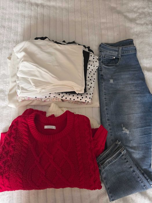 Paka aż 11 sztuk ubrań damskich rozm.L i małe Xl