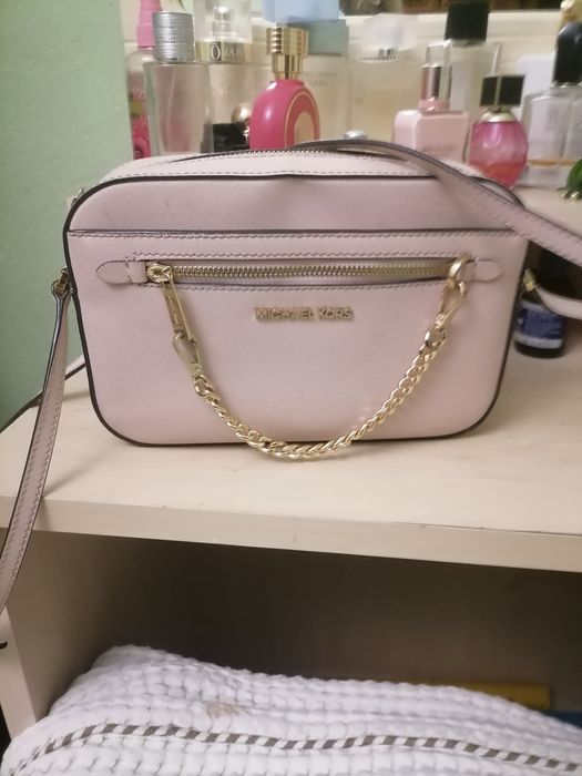 Фирменная дамская сумочка Michael KORS  пудрового цвета,  кожаная.