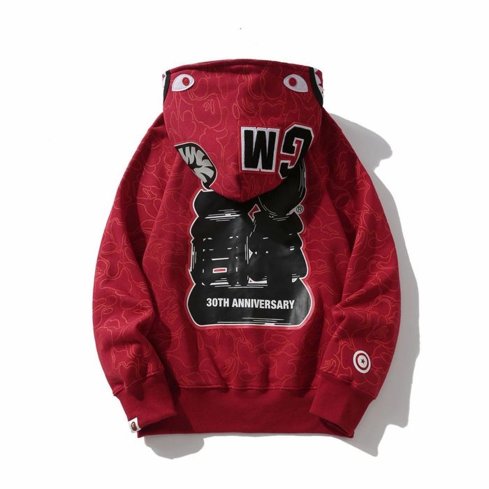 Зіп худі BAPE 30th Anniversary Line Camo Shark Hoodie/ кофта бейп акула