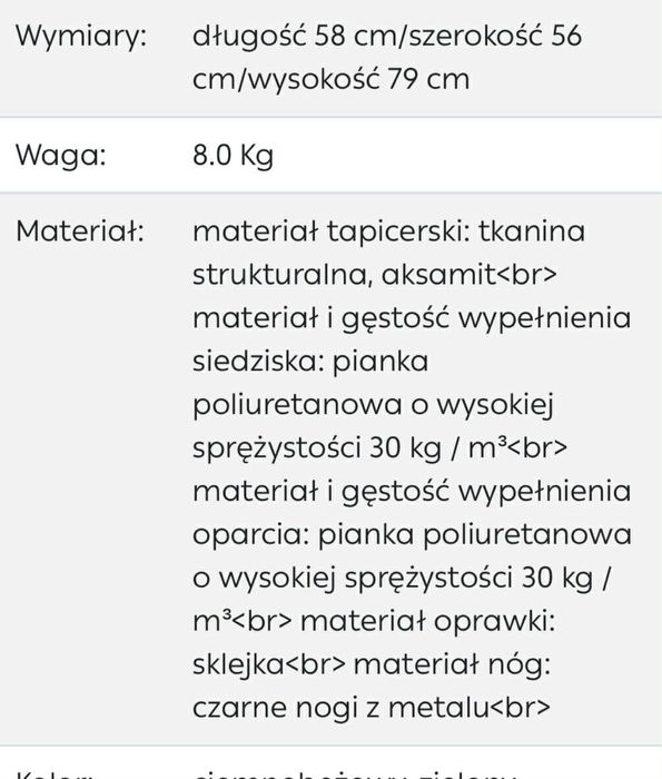 Krzesło Frederic Interieurs 86 oliwkowe