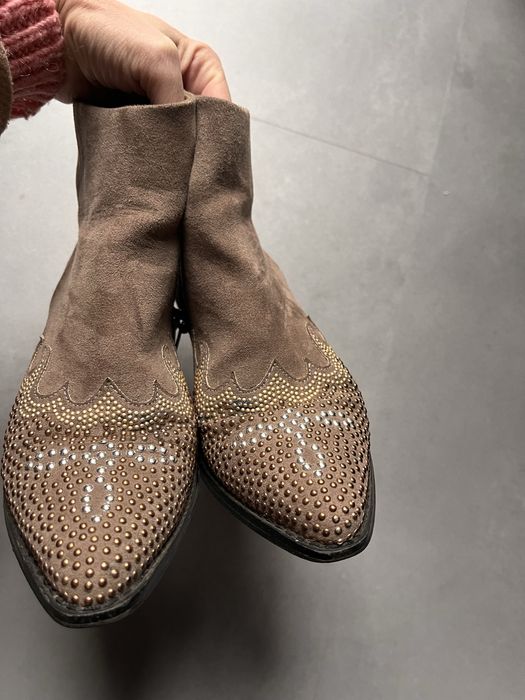 Botki kowbojki zamszowe La strada 36