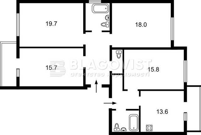 Метрологічна 54, якісний ремонт, 3-кімн.квартира