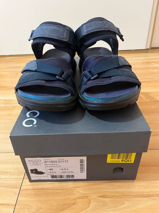 ECCO sandały męskie, rozmiar 42 granatowe, skórzane