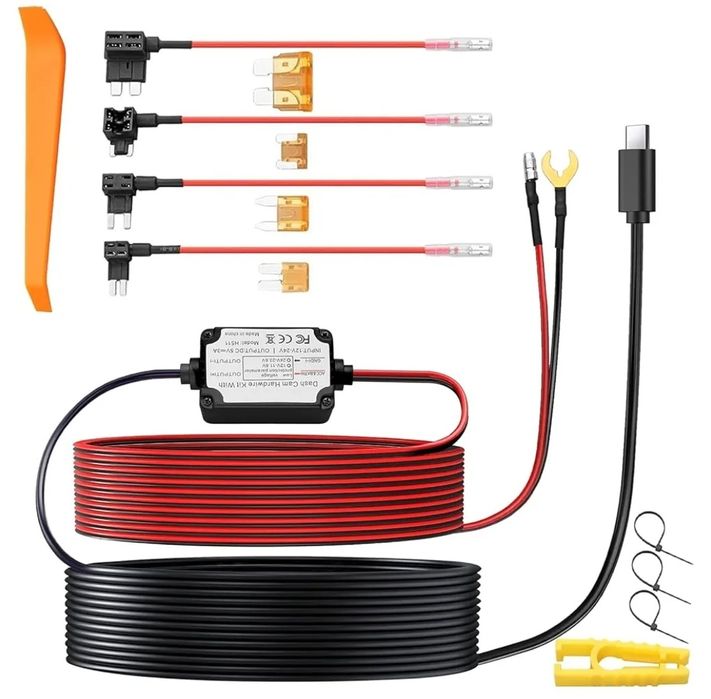 Zestaw Hardwire 24h USB-C do Dashcam - Ochrona Przed Rozładowaniem