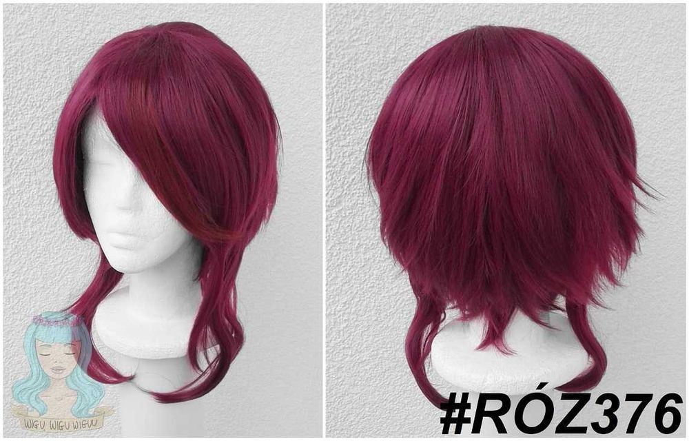 Genshin Impact Rosaria różowa czerwona peruka cosplay wig