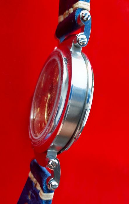 Omega,przepiękna wielka niebieska bestia śred 46,2mm 17 jewels
