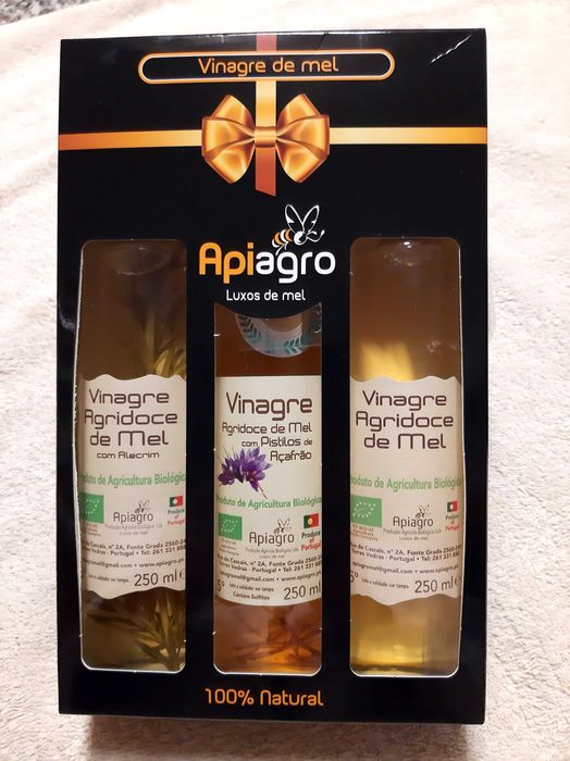 Lote de 3 garrafas de Vinagre de Mel - Apiagro