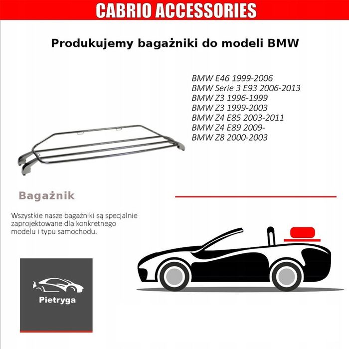 Windschott Wiatrołap BMW Z4 2003_2011 Cabrio