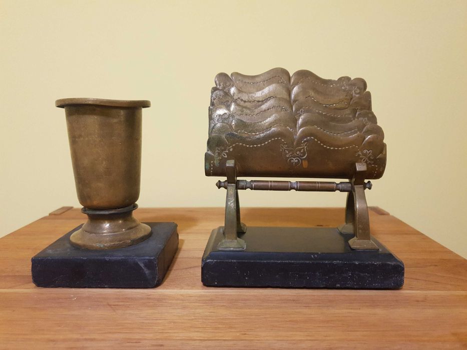 Канцелярский набор медный на письменный стол