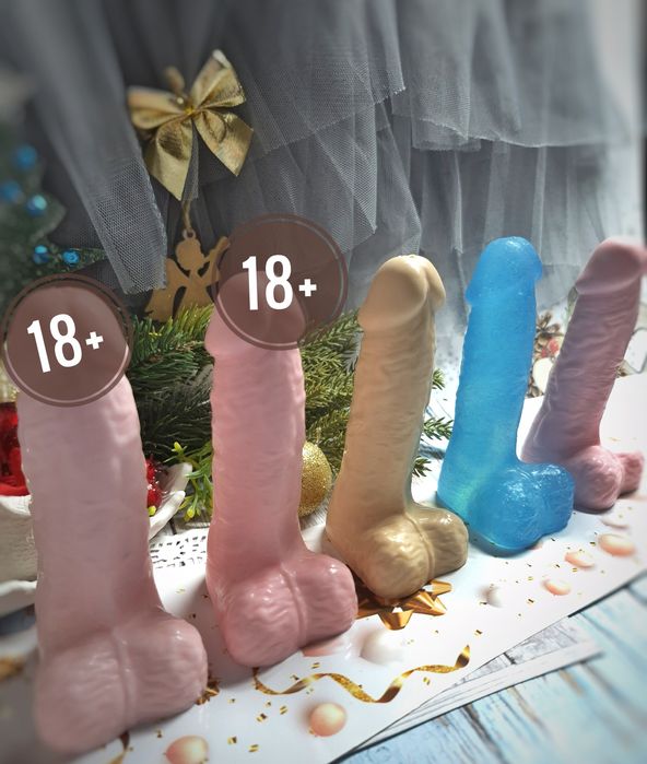 Мило або свічка ручної роботи 18+ Подарунок Член