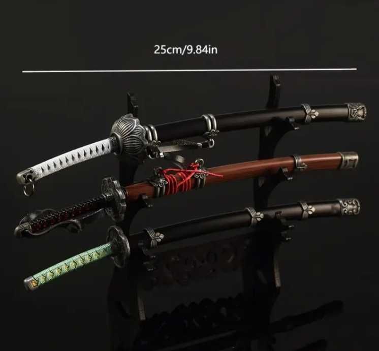 Mini Katanas de decoração/chaveiros de Metal (23-25CM)