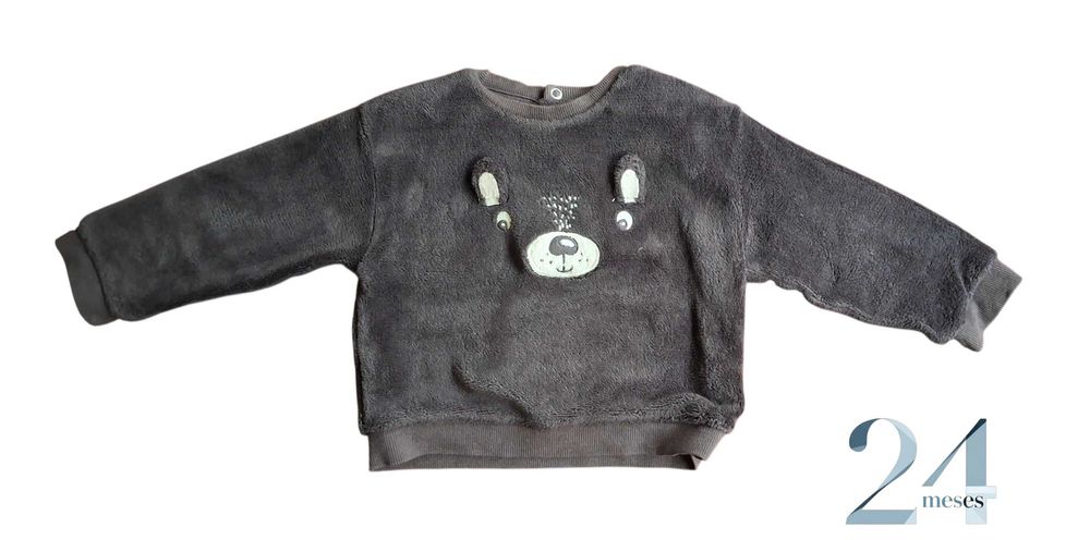 Pijama Urso Preto Kiabi 24 meses