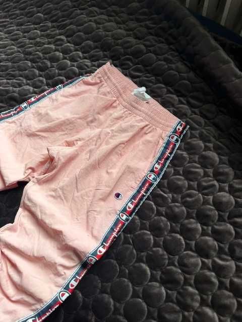 Spodnie Champion Vintage Retro track pants lekki śliski materiał, Y2K