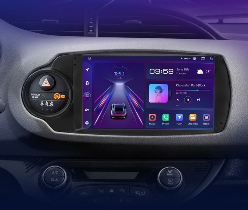 Toyota Yaris 2012–2017 – Radio Android 9” CarPlay