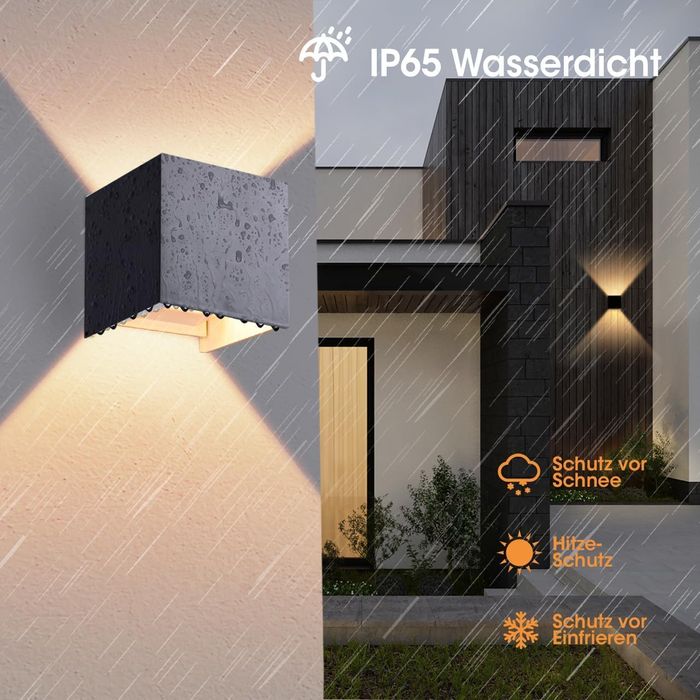 OOWOLF Nowoczesne Aluminiowe Lampy Ścienne LED 6W Zestaw 2 Szt.