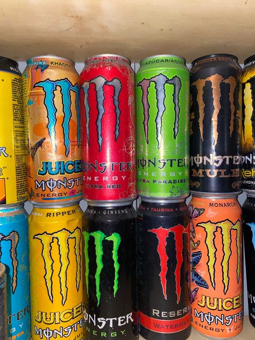 Coleção 24 Latas Monster Energy | LH44 • VR46 • Assault • Mule